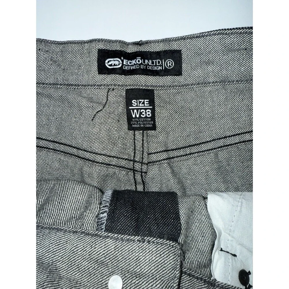 Ecko unltd Bermuda Black Jean shorts‎ SZ W38 Men’s